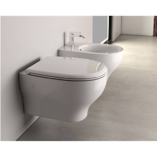 Vaso sospeso senza brida Grace 52x36 cm bianco lucido - Globo | Meglio