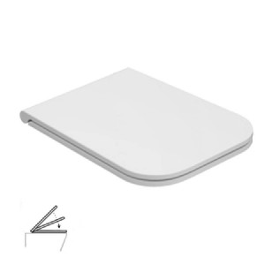 Coprivaso rimovibile con chiusura rallentata Stone bianco lucido - Glo