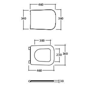 Coprivaso rimovibile con chiusura rallentata Stone bianco lucido - Glo 2