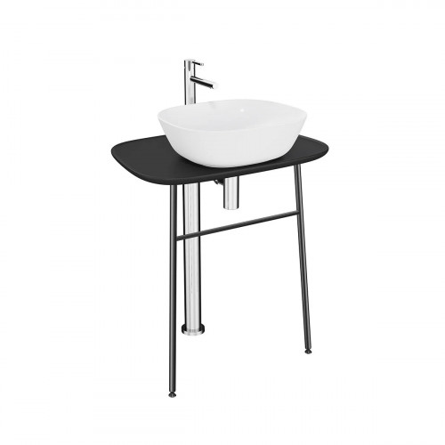 Mobile lavabo alto Plural Free nero Vitra
