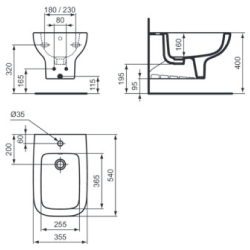 Bidet sospeso I Life A bianco lucido - Design Ideal Standard | Meglioa