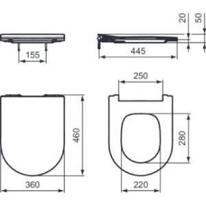 Sedile Slim Blend Curve con Chiusura Rallentata Bianco | Ideal Standar 2