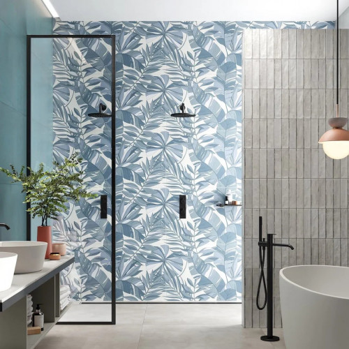 Ludo Decoro Tropicale Blu 60x120 cm - Ceramica Rondine | Meglioalge
