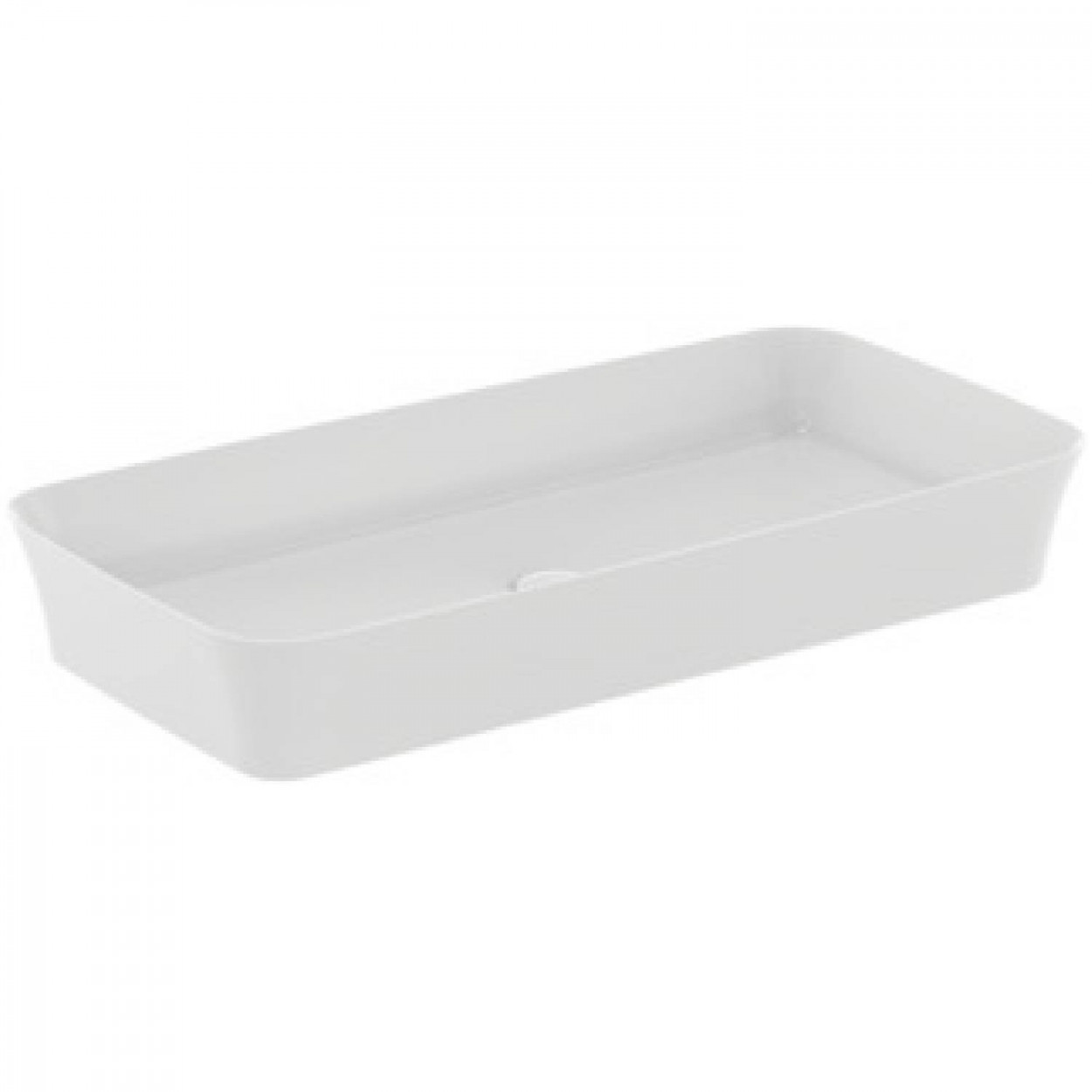 Lavabo ultrasottile rettangolare 80x40 cm da appoggio Ipalyss bianco o