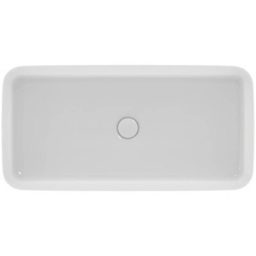 Lavabo ultrasottile 80x40 cm da appoggio Ipalyss bianco opaco – Ideal