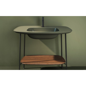 Mobile con lavabo Plural verde muschio opaco Vitra 2