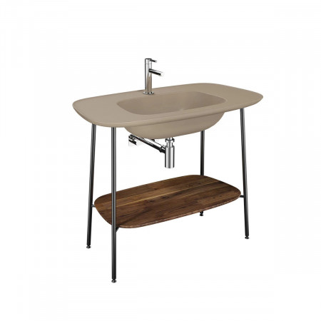 Mobile con lavabo Plural beige argilla opaco Vitra