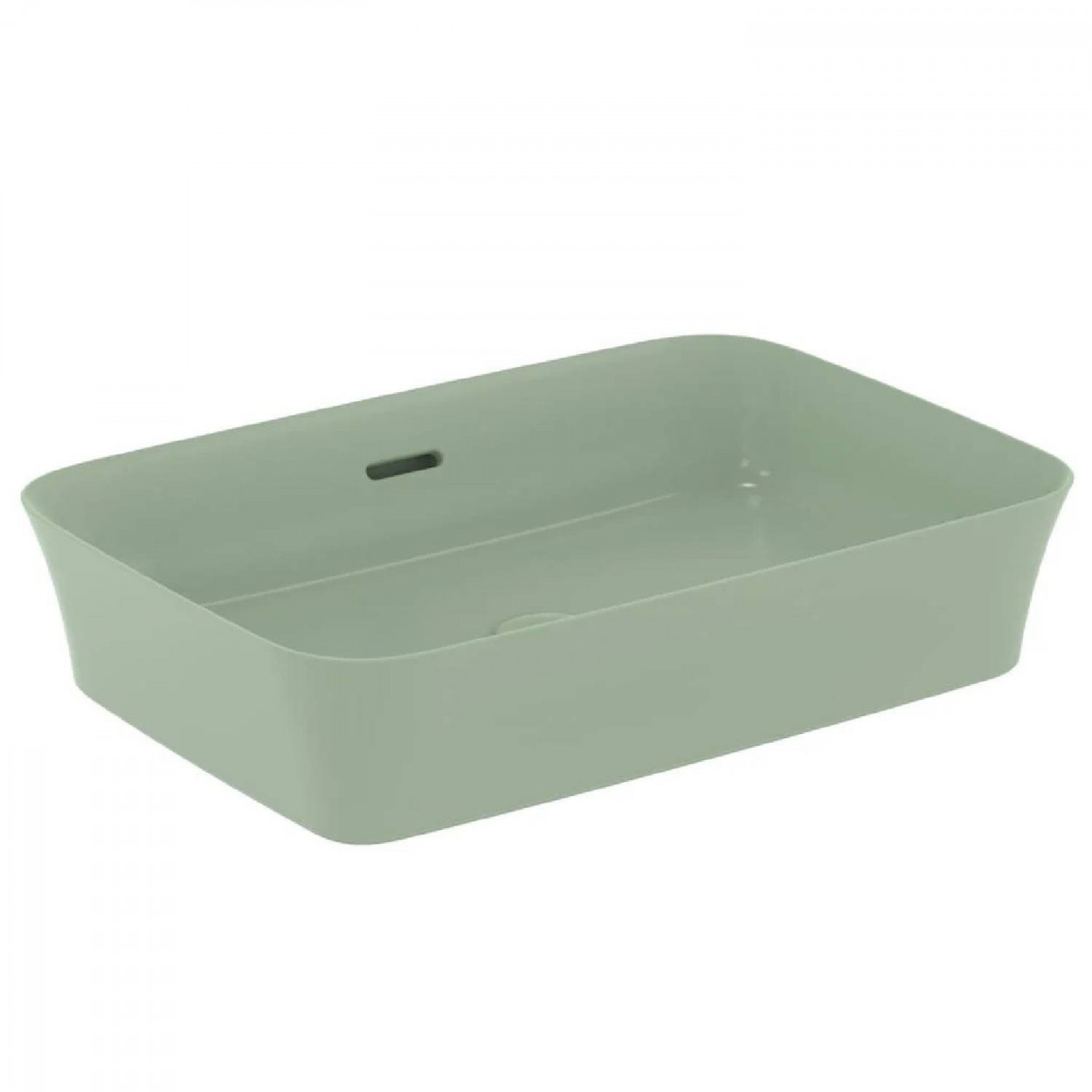 Lavabo ultrasottile rettangolare 55x38 cm da appoggio con troppopieno