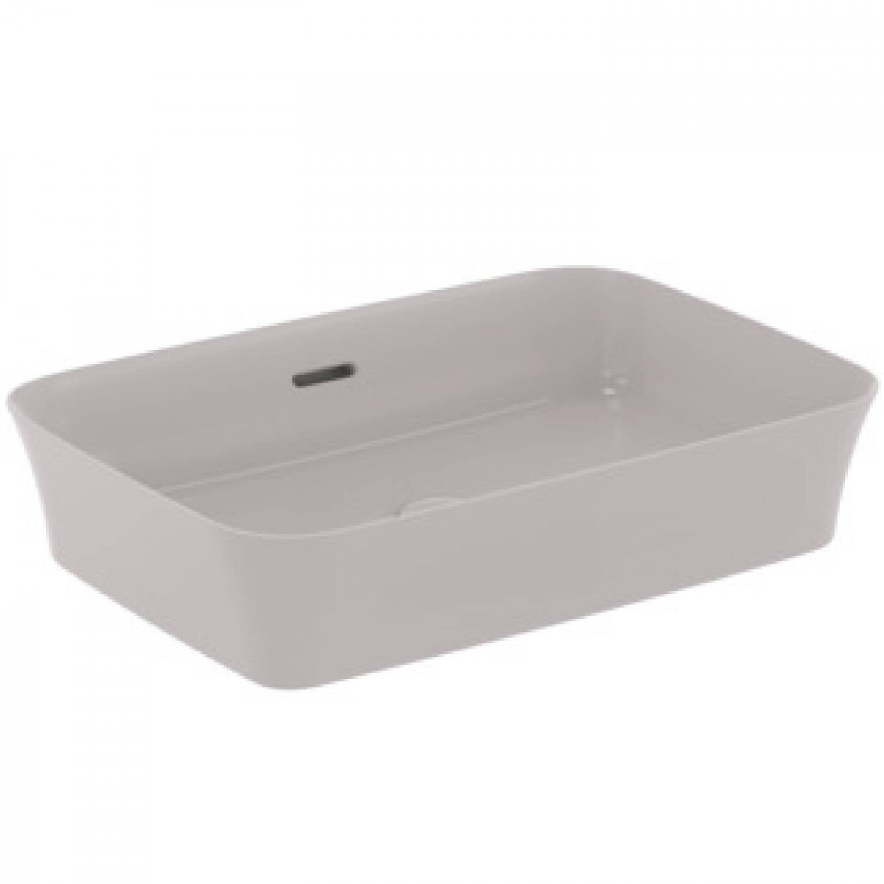 Lavabo ultrasottile rettangolare 55x38 cm da appoggio con troppopieno