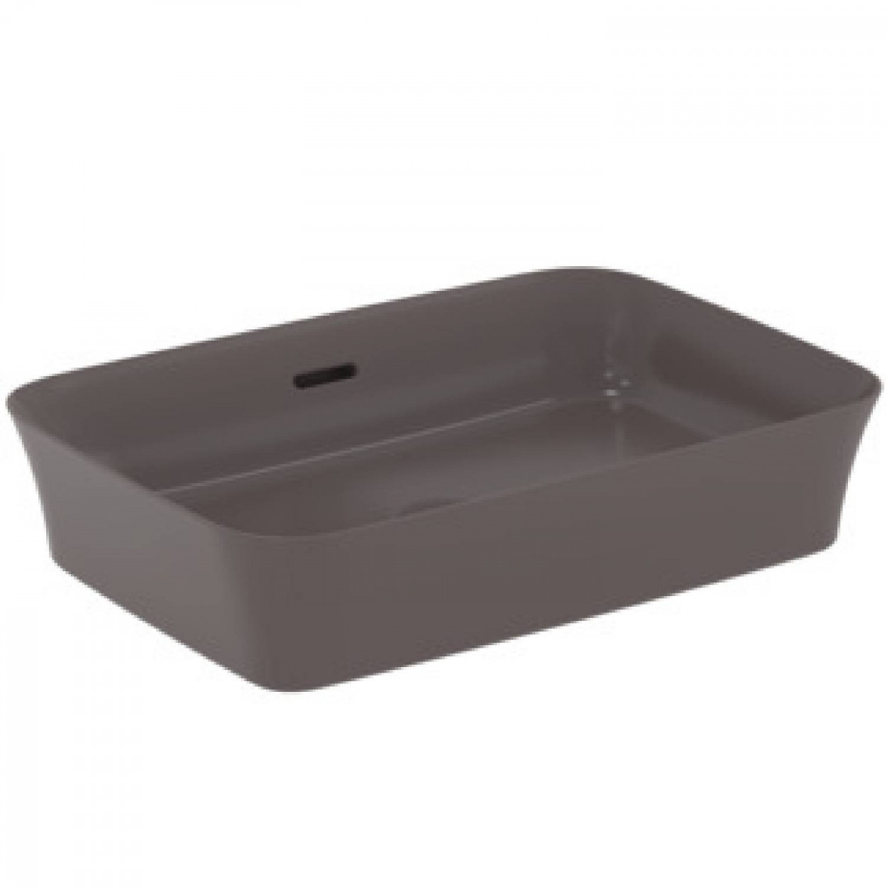 Lavabo ultrasottile rettangolare 55x38 cm da appoggio con troppopieno