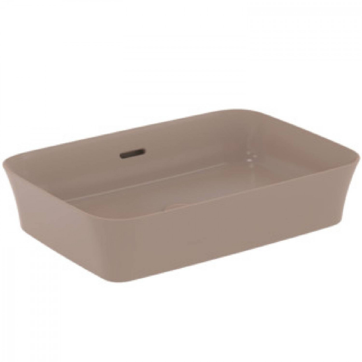 Lavabo ultrasottile rettangolare 55x38 cm da appoggio con troppopieno