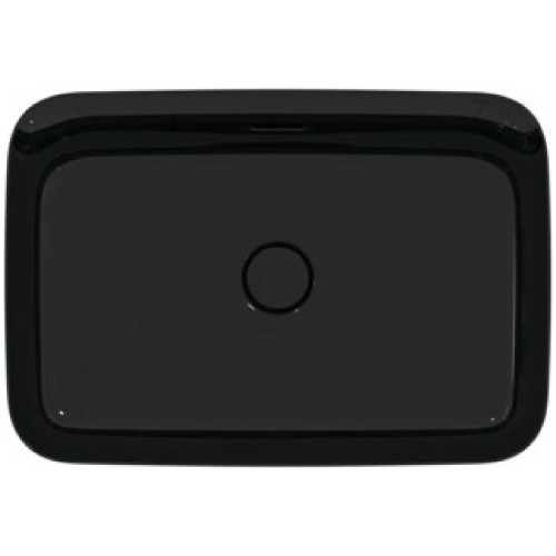 Lavabo ultrasottile 55x38 cm Ipalyss nero lucido da appoggio – Ideal S