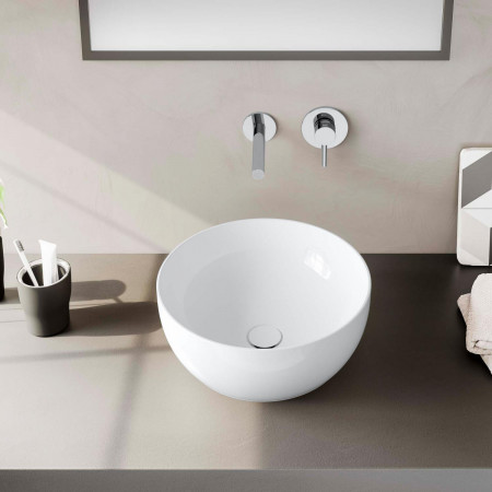 Lavabo da appoggio Outline Round 40 cm bianco lucido - Vitra