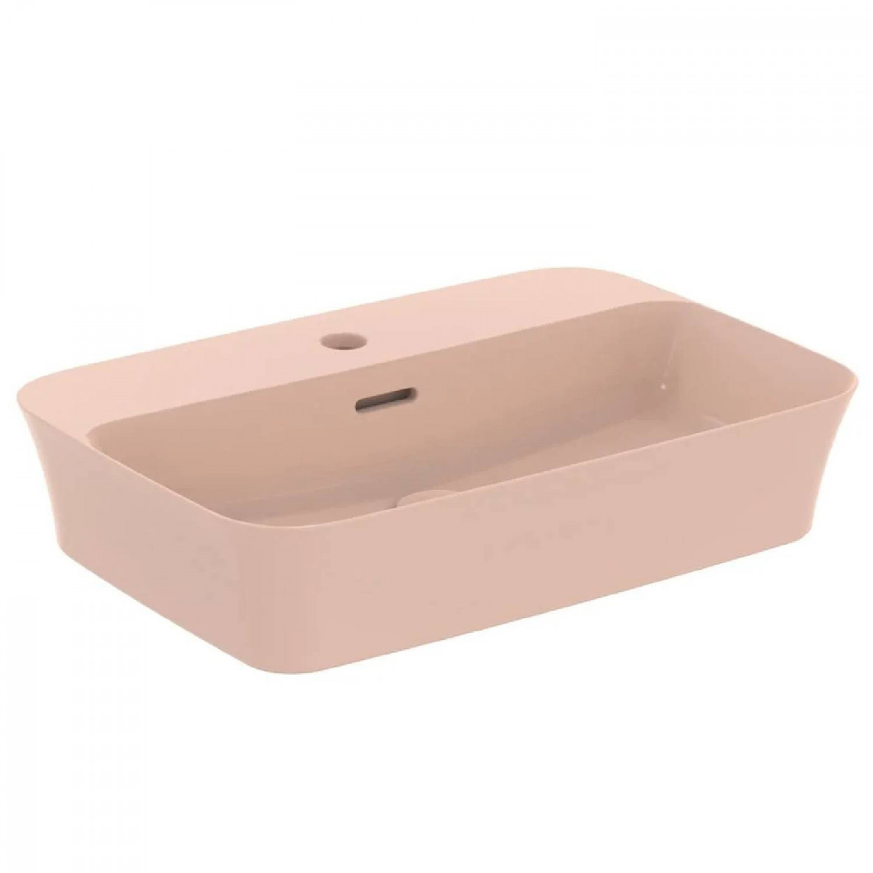 Lavabo ultrasottile rettangolare 55x38 cm da appoggio Ipalyss rosa pal