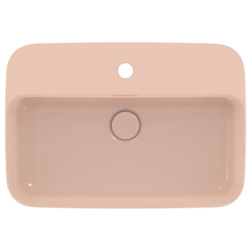 Lavabo ultrasottile rettangolare 55x38 cm Ipalyss rosa pallido – Ideal
