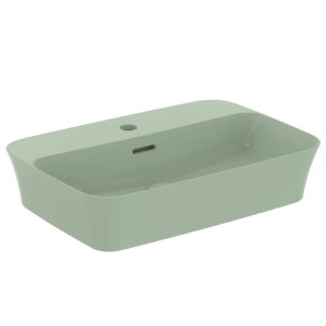 Lavabo ultrasottile rettangolare 55x38 cm da appoggio Ipalyss salvia -