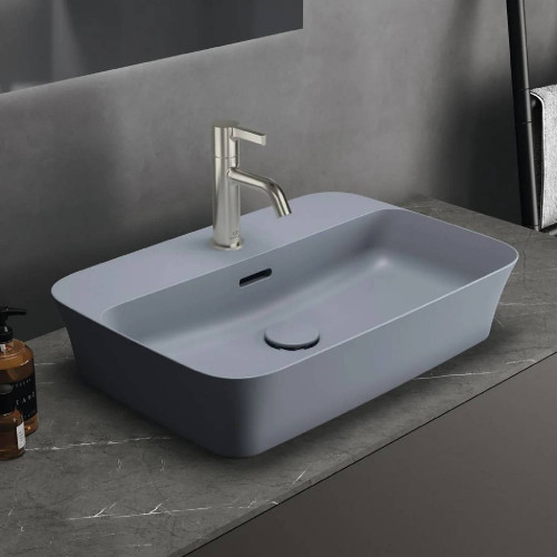 Lavabo ultrasottile 55x38 cm da appoggio Ipalyss polvere - Ideal Stand