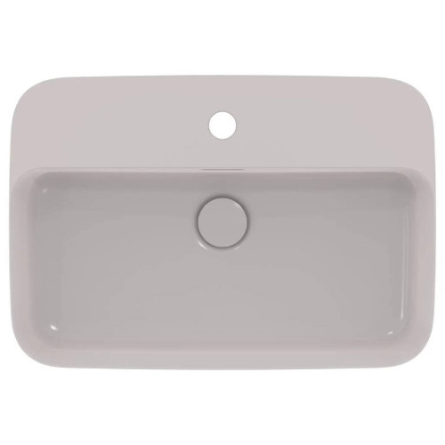 Lavabo ultrasottile rettangolare 55x38 cm Ipalyss cemento - Ideal Stan