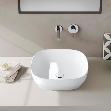 Lavabo Catino Square 46 cm Outline Bianco Nobile - Vitra | Meglioalge