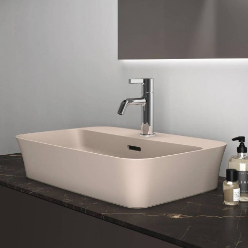 Lavabo ultrasottile 55x38 cm da appoggio Ipalyss visone – Ideal Standa