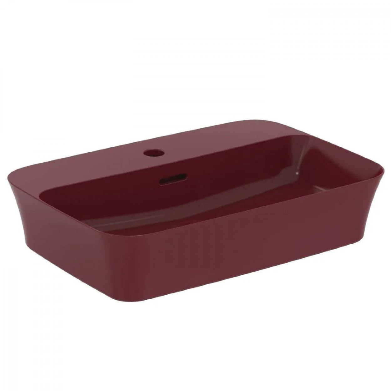 Lavabo ultrasottile rettangolare 55x38 cm da appoggio Ipalyss melogran