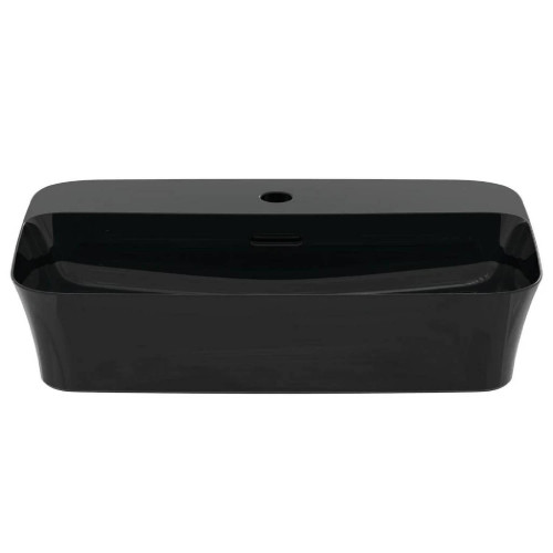 Lavabo ultrasottile rettangolare 55x38 cm Ipalyss nero lucido – Ideal