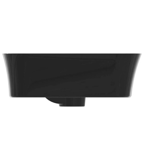 Lavabo ultrasottile rettangolare 55x38 cm Ipalyss nero lucido – Ideal