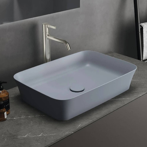 Lavabo ultrasottile rettangolare 55x38 cm Ipalyss polvere - Ideal Stan