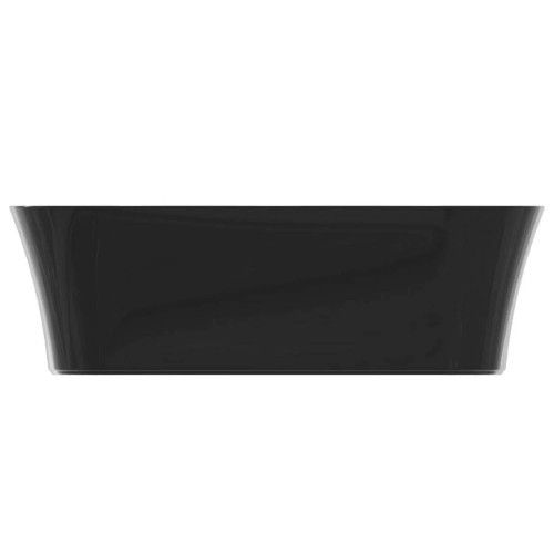 Lavabo ultrasottile rettangolare 55x38 cm da appoggio nero lucido Ipal