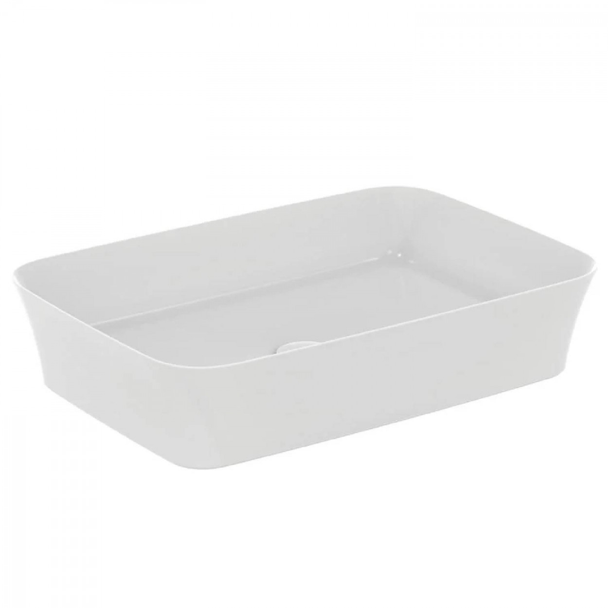 Lavabo ultrasottile rettangolare 55x38 cm da appoggio senza troppopien