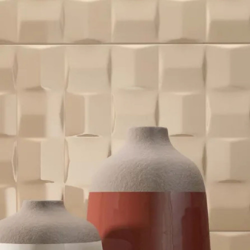 Pottery Champagne 25x76 cm Struttura Cube 3D Marazzi - Piastrelle di d