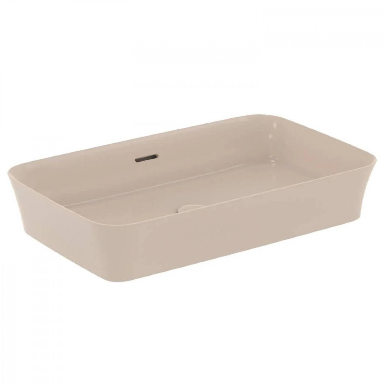 Lavabo ultrasottile rettangolare 65x40 cm da appoggio con troppopieno