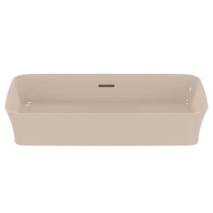 Lavabo ultrasottile 65x40 cm da appoggio con troppopieno Ipalyss vison 2