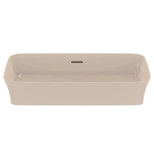 Lavabo ultrasottile 65x40 cm da appoggio con troppopieno Ipalyss vison