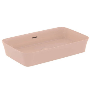 Lavabo ultrasottile rettangolare 65x40 cm Ipalyss rosa pallido – Ideal