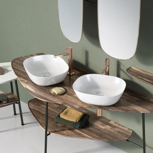 Lavabo da appoggio Plural bianco lucido - Vitra | Meglioalge