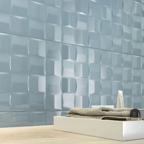 Pottery Turquoise Struttura Cube 3D 25x76 cm - Piastrelle Marazzi
