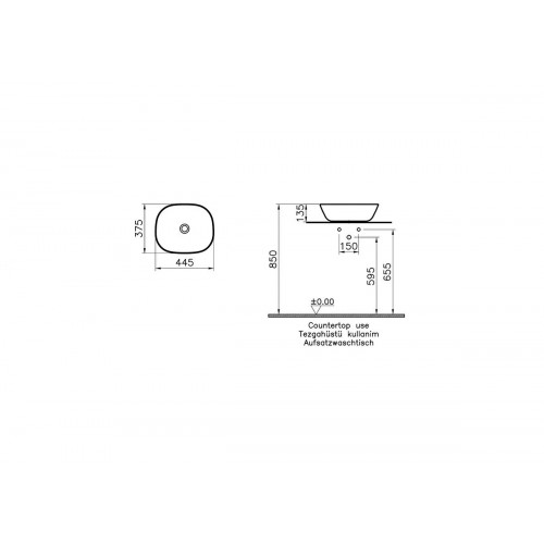 Lavabo da appoggio Plural bianco lucido - Vitra | Meglioalge