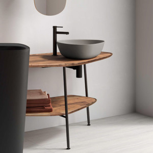 Lavabo da appoggio Plural 47x40x13h cm tortora opaco - Vitra 2