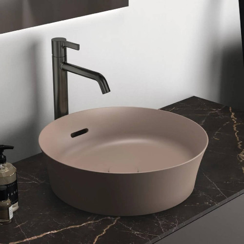 Lavabo ultrasottile rotondo 40x40 cm da appoggio Ipalyss kashmir – Ide