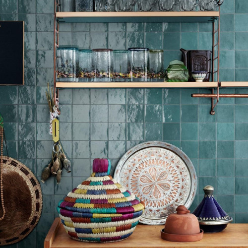 Zellige Petrolio 10x10 cm Marazzi: Piastrelle di Design Uniche