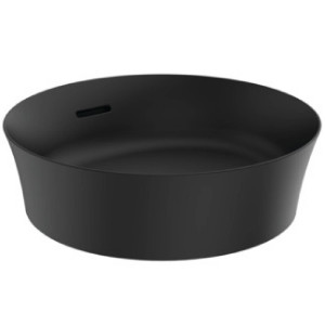 Lavabo ultrasottile rotondo 40x40 cm Ipalyss nero opaco – Ideal Standa