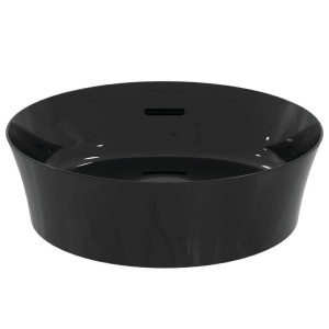 Lavabo rotondo ultrasottile 40x40 cm nero lucido Ipalyss – Ideal Stand