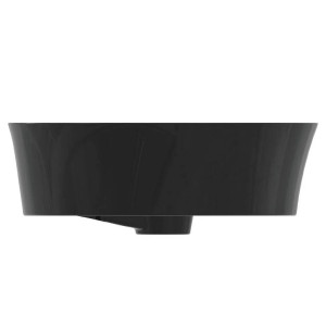 Lavabo rotondo ultrasottile 40x40 cm nero lucido Ipalyss – Ideal Stand 2