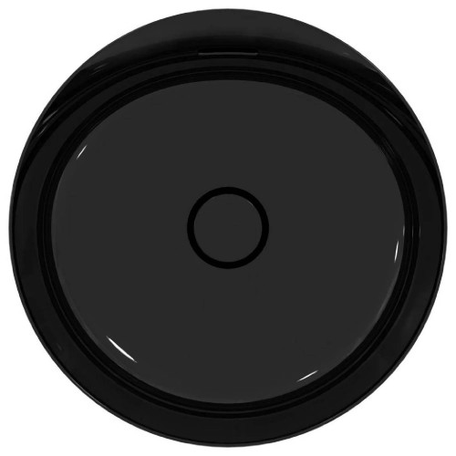 Lavabo rotondo ultrasottile 40x40 cm nero lucido Ipalyss – Ideal Stand