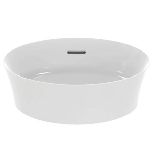 Lavabo rotondo 40x40 cm da appoggio Ipalyss bianco opaco – Ideal Stand