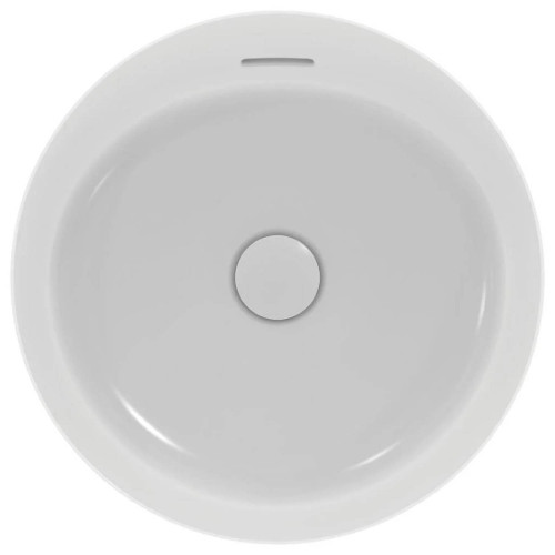 Lavabo rotondo 40x40 cm da appoggio Ipalyss bianco opaco – Ideal Stand