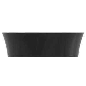 Lavabo ultrasottile tondo 40x40 cm da appoggio Ipalyss nero lucido 2
