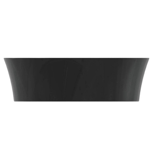 Lavabo ultrasottile tondo 40x40 cm da appoggio Ipalyss nero lucido