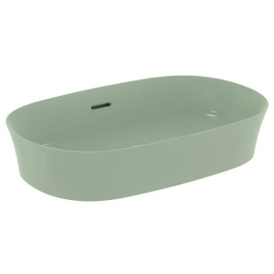 Lavabo ultrasottile ovale 60x38 cm Ipalyss salvia da appoggio – Ideal